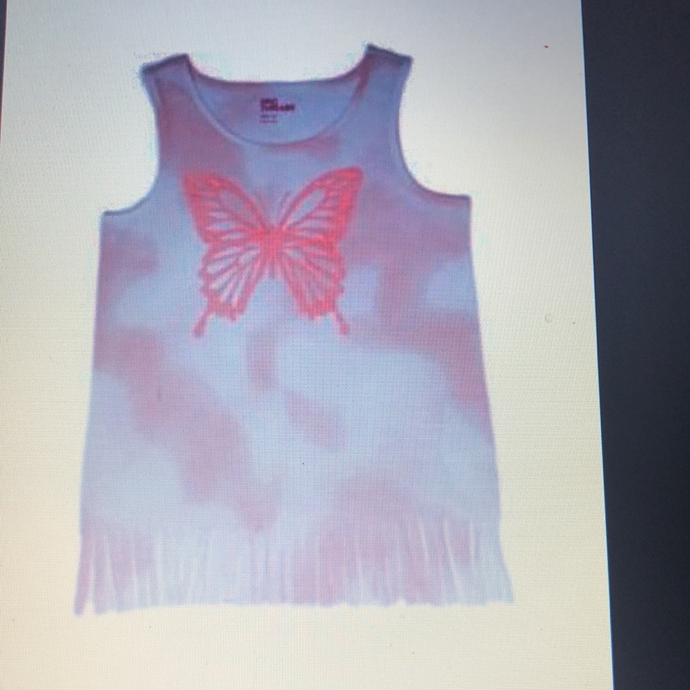Epic Threads Big Girls Graphic Fringe Hem Tank Top